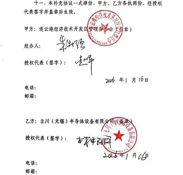项目投资补充协议签署页